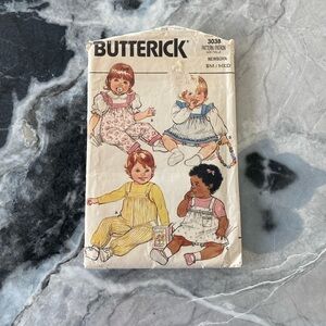 Butterick Vintage Cut Infants Jumper Overalls and Panties Size Newb/Small/Medium